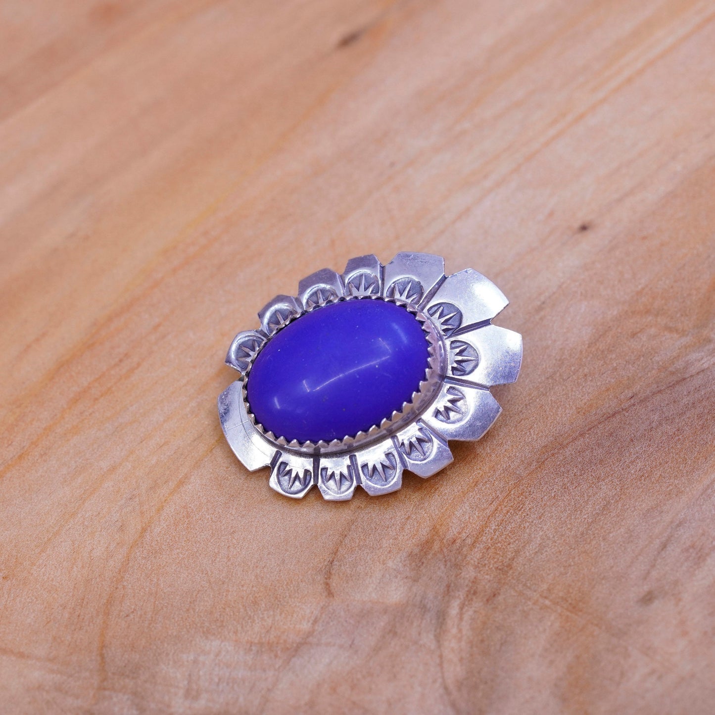 Native American Arthur Platero Sterling silver earrings, 925 lapis lazuli studs