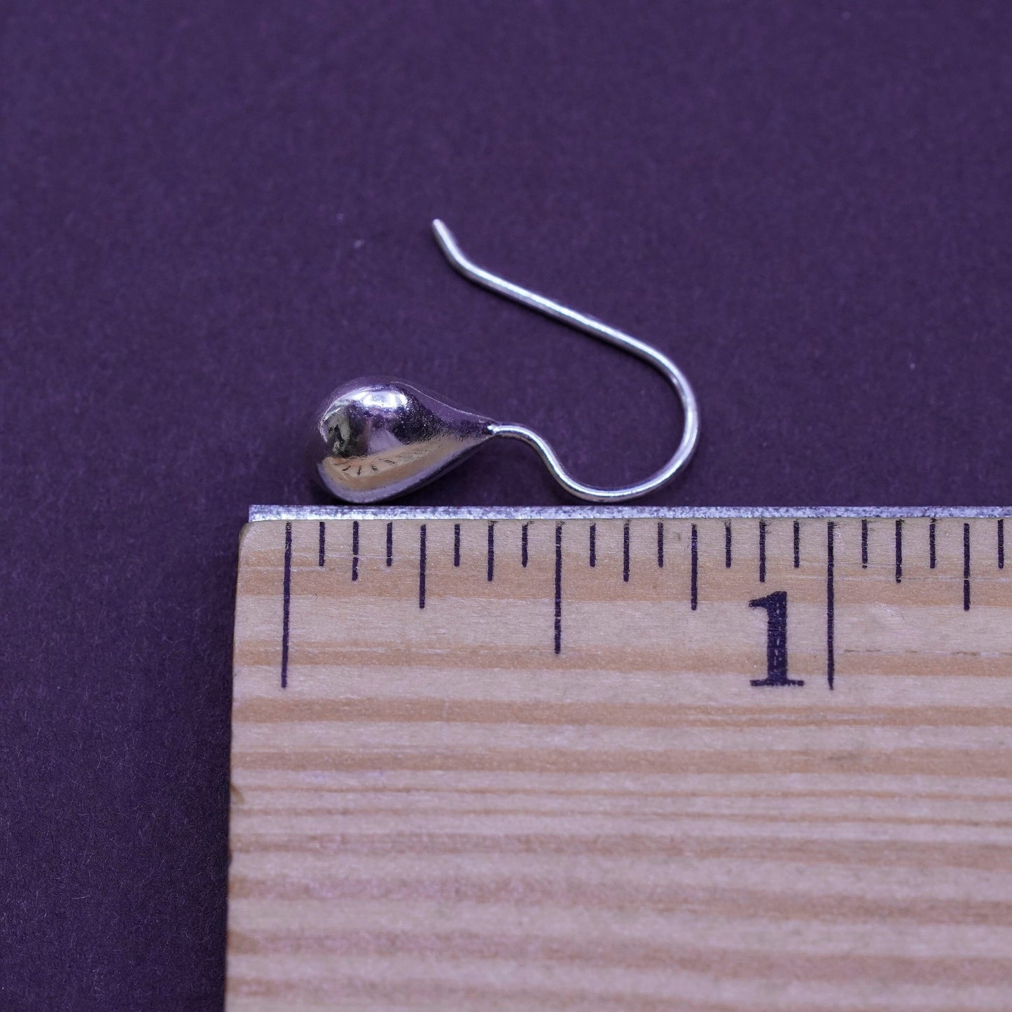 Vintage Sterling silver handmade earrings, Mexico 925 teardrop drops