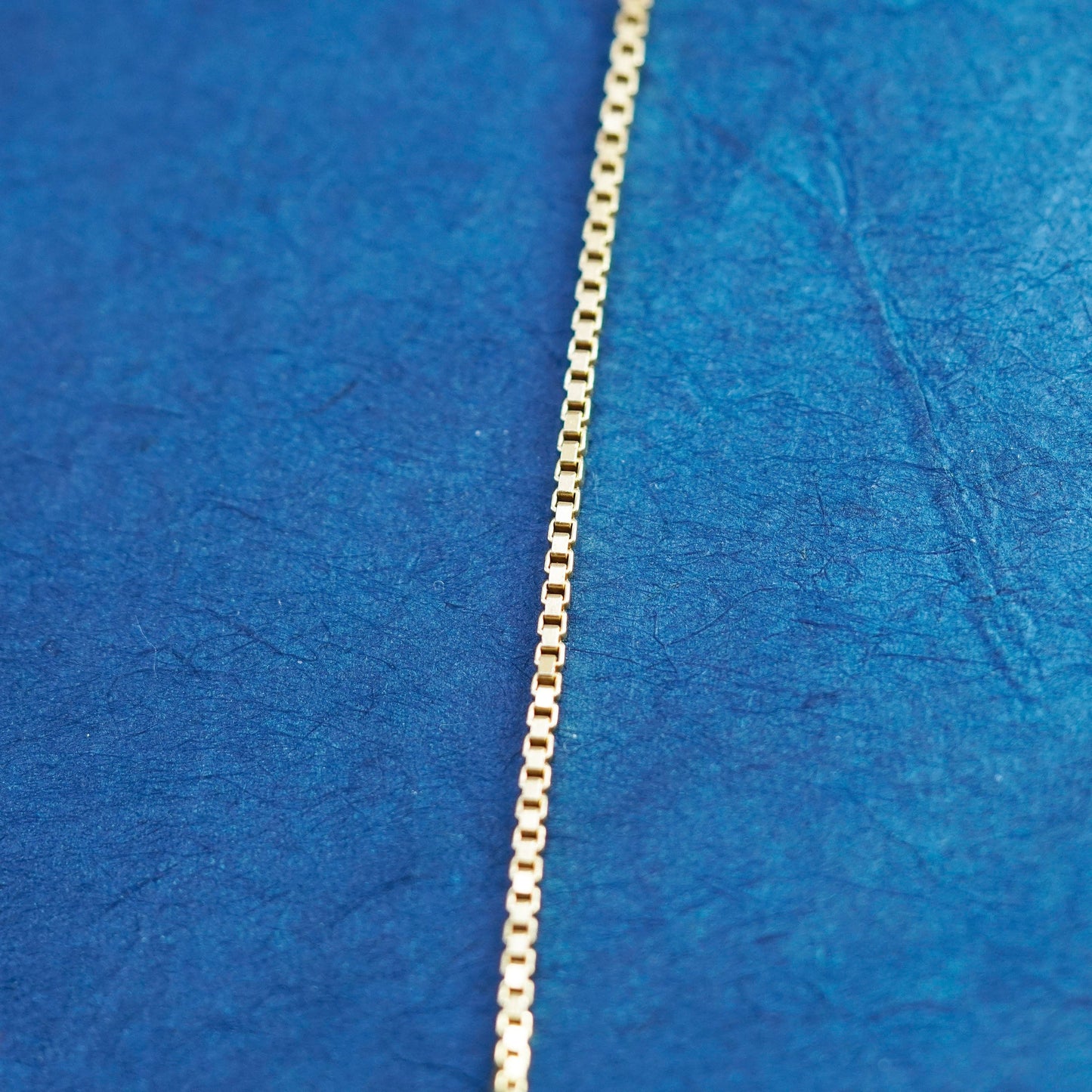 24”, vtg Danecraft vermeil gold over Sterling silver necklace, 925 box chain
