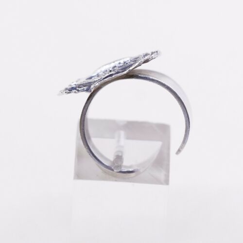 Sz Adjustable, Vtg Magics Sterling 925 Silver handmade Wax Seal Initial “C” Ring