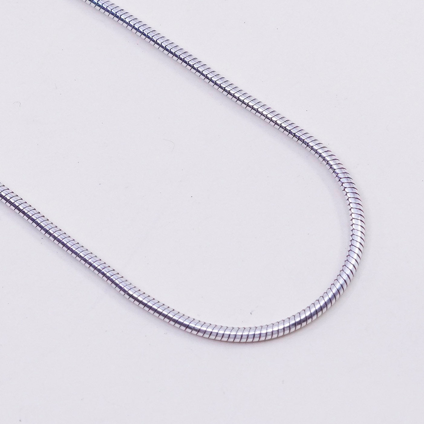 18”, 1mm, Vintage milor sterling silver snake chain, Italy 925 necklace