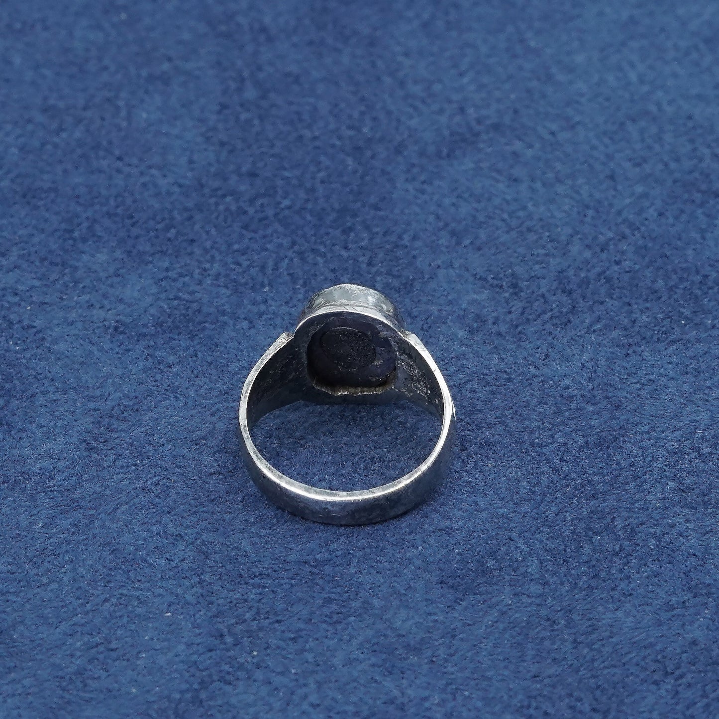 vtg sterling 925 silver handmade ring w/ Lapis lazuli