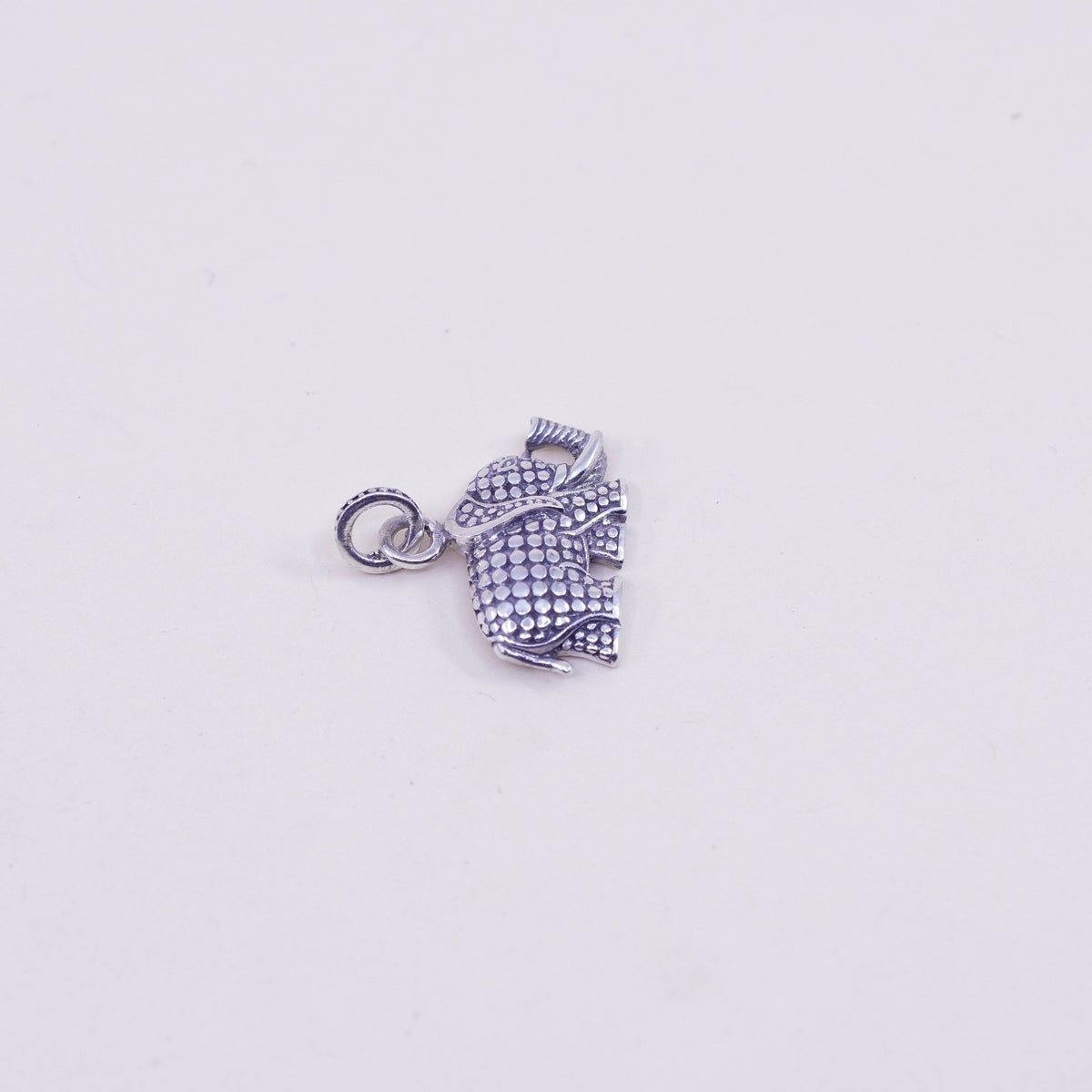 Vintage Sterling silver handmade pendant, 925 Elephant charm