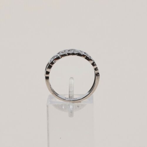 Size 7, Vtg Sterling Silver Handmade Ring, 925 Silver Band W/ Filigree Whirl