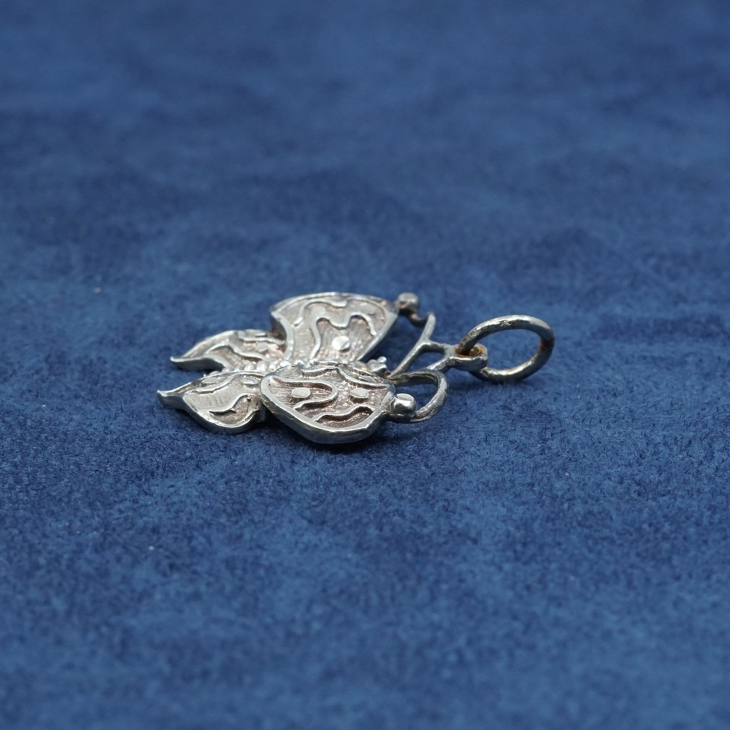 Sterling silver handmade butterfly pendant, 925, stamped 925