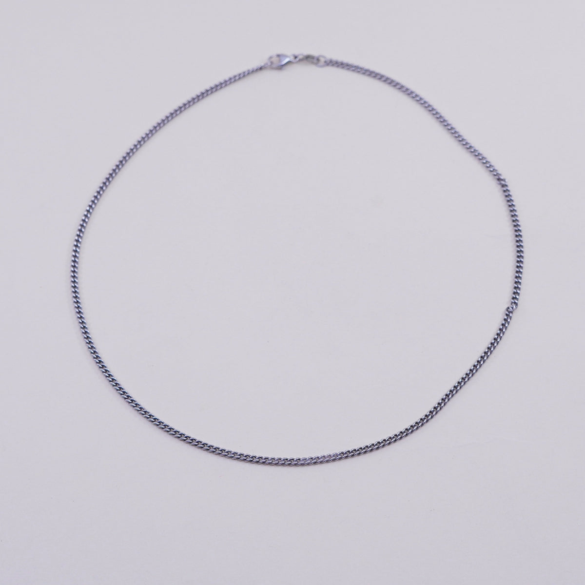 16” 2mm, vintage James Avery sterling silver necklace, 925 curb rope chain