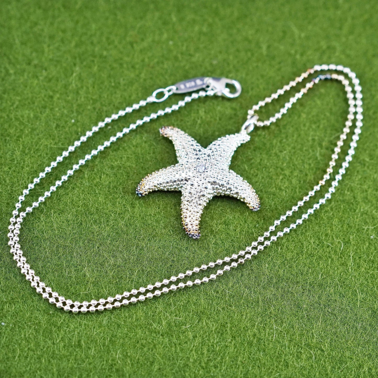 17”, Thomas Sabo jewelry, sterling silver 925 necklace, bead starfish pendant