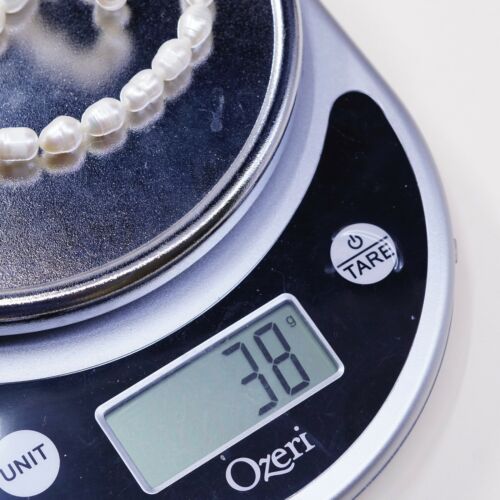 18" 7mm, Vtg Sterling 925 silver Clasp handmade necklace With Freshwater Pearl