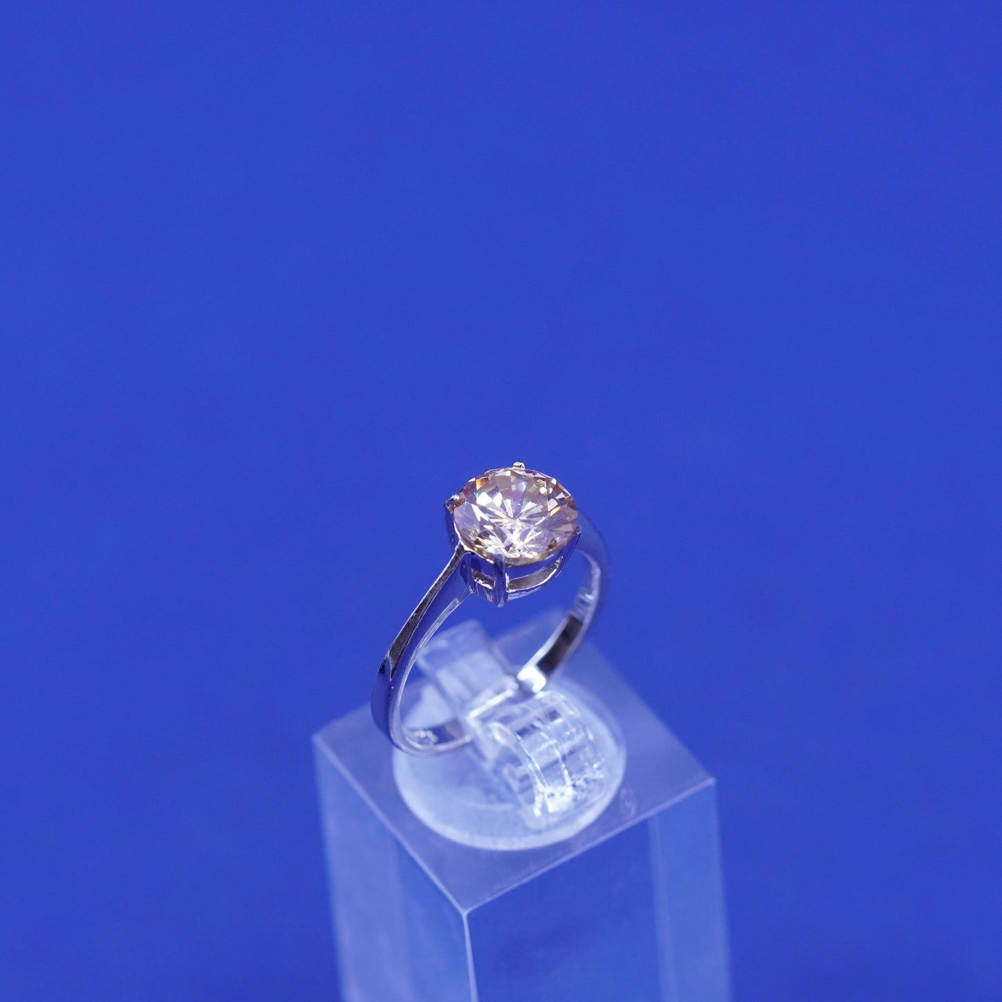 Size 6.25 vintage Sterling 925 silver ring with citrine