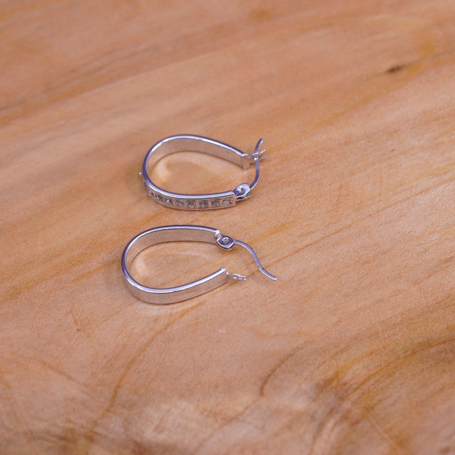 0.5”, vintage Sterling silver hoop earrings, 925 hoops