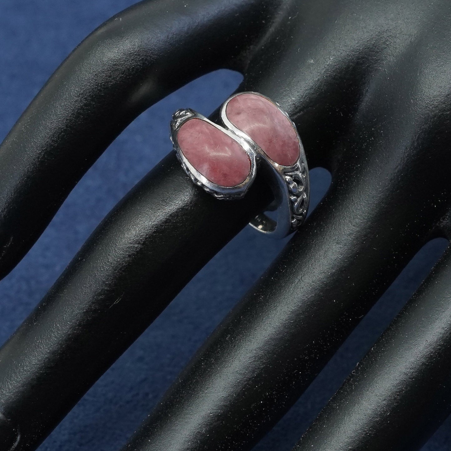 Size 7, vtg Sterling 925 silver ring, Native American, southwestern, w/ jasper