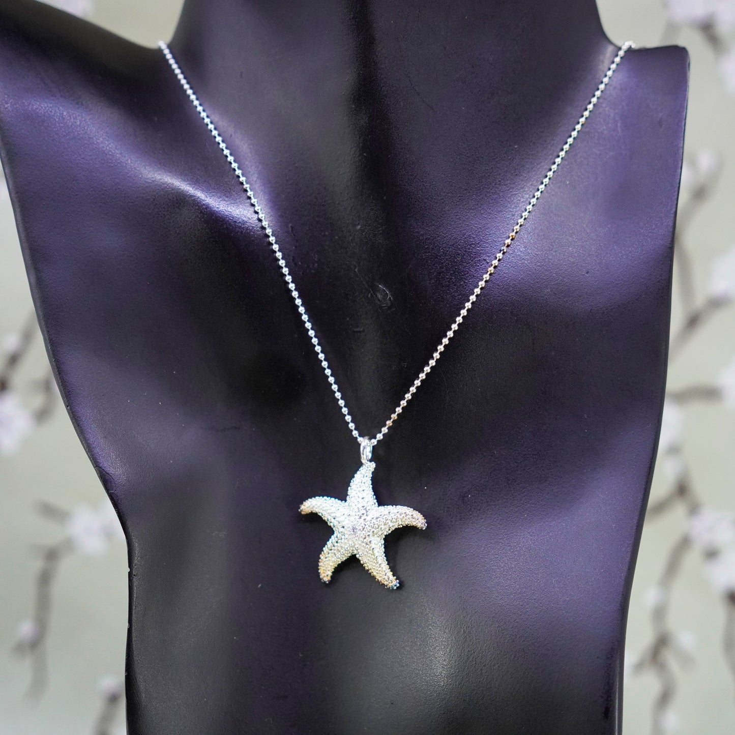 17”, Thomas Sabo jewelry, sterling silver 925 necklace, bead starfish pendant