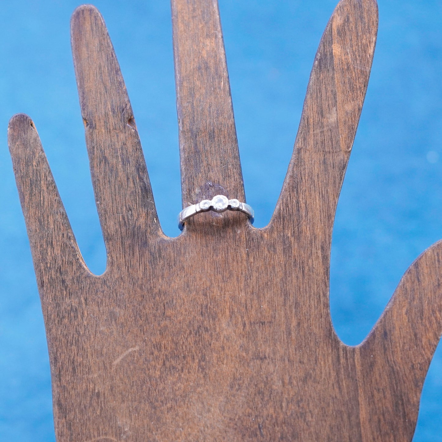 Size 7.5, Silpada Sterling 925 Silver Cubic Zirconia Band Stack Ring R2063