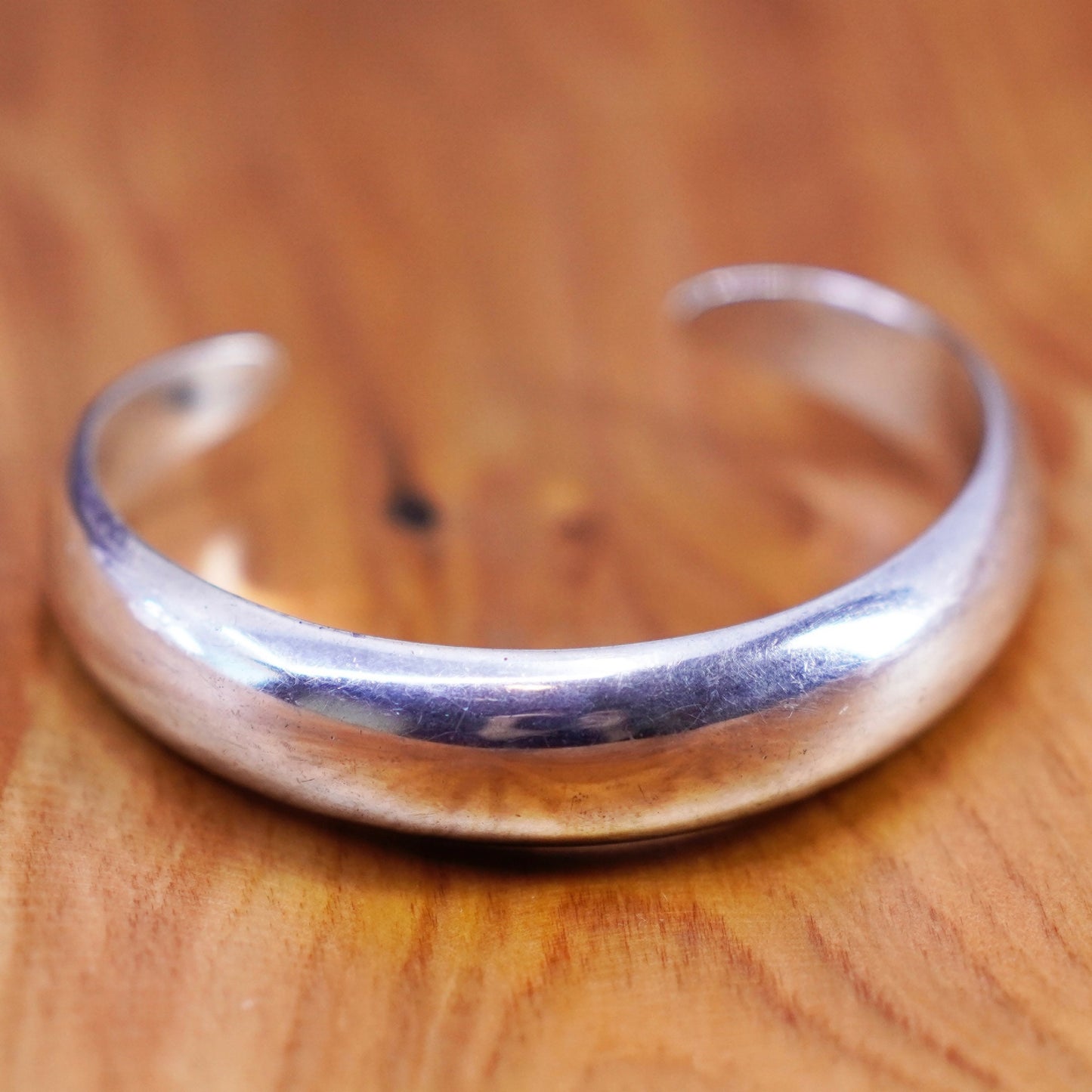 6.5”, Vintage Mexico Sterling silver handmade bracelet, 925 cuff