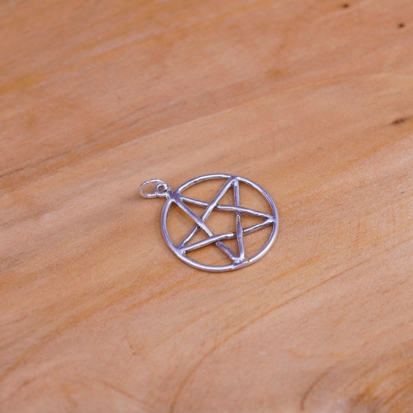 Vintage Sterling silver handmade pendant, 925 star charm
