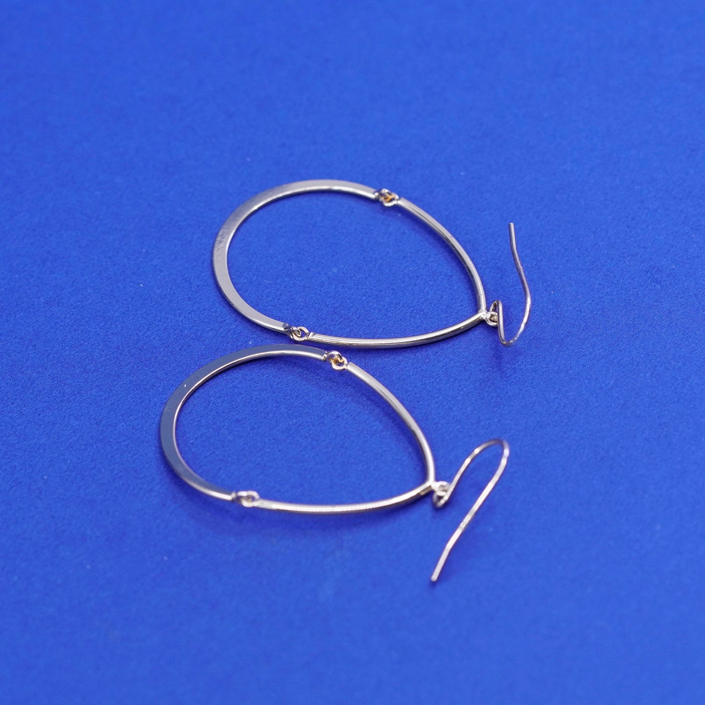 Vintage vermeil gold filled sterling silver earrings, 925 teardrop drops