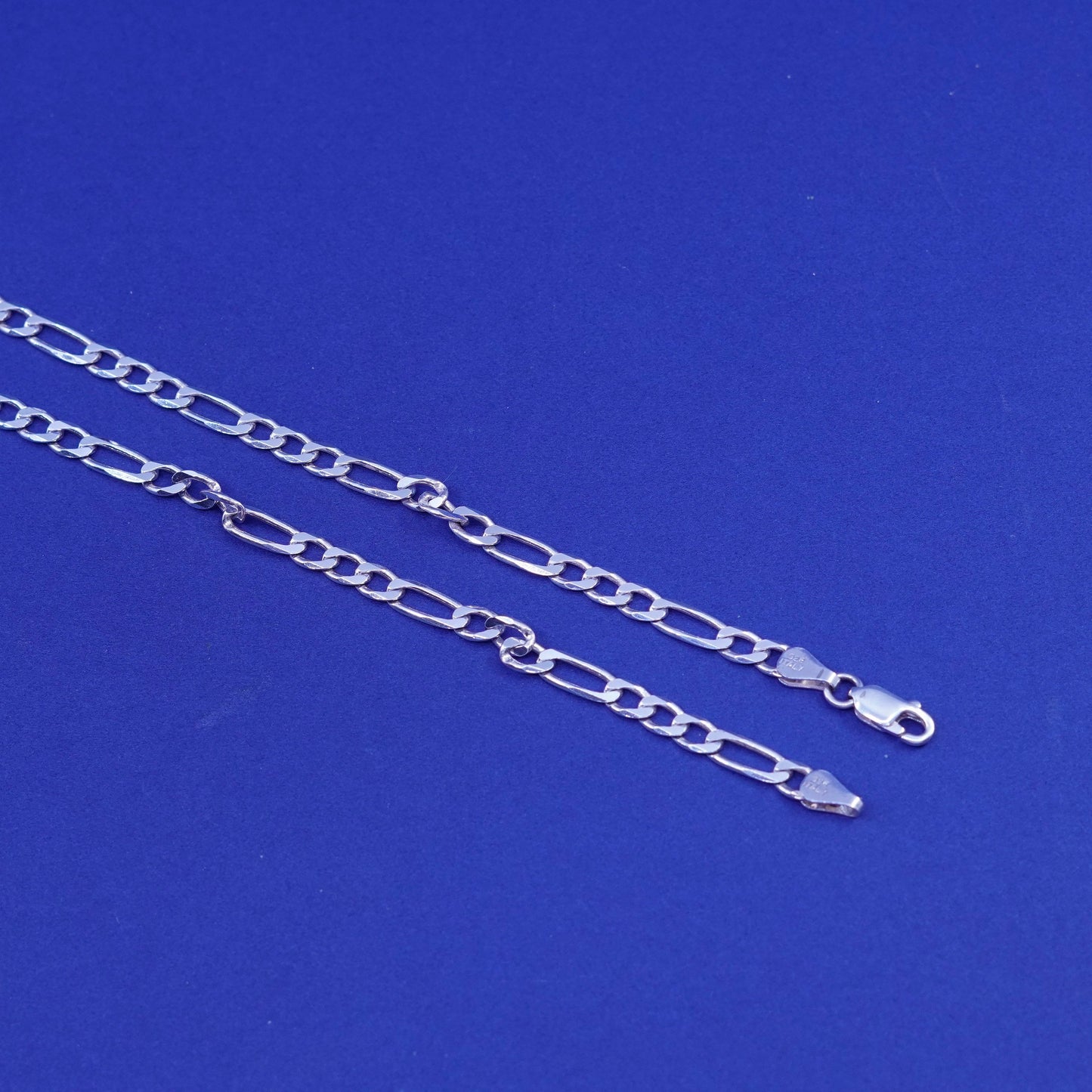 20”, 5mm, vintage IBB Sterling silver handmade necklace, 925 Figaro link chain