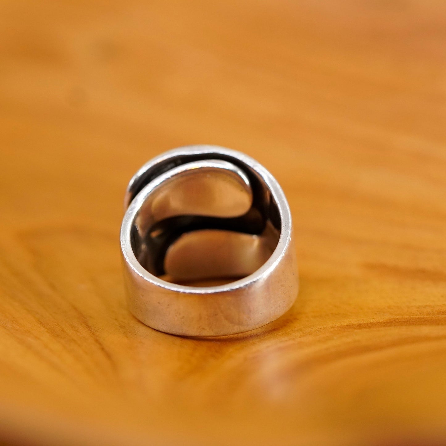 Size adjustable, designer Hans Hansen Sterling silver ring, 925 ribbed band