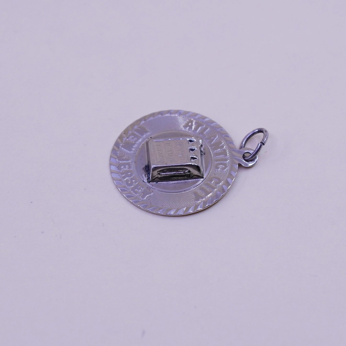 Vintage sterling silver charm, 925 New Jersey Atlantic City pendant