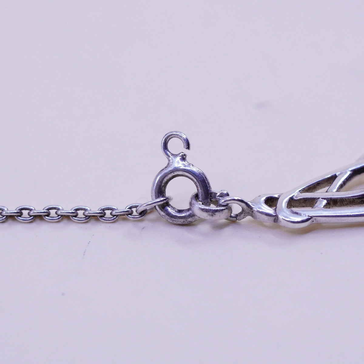 9.25”, sterling silver anklet, 925 circle link chain bracelet Irish Celtic knot