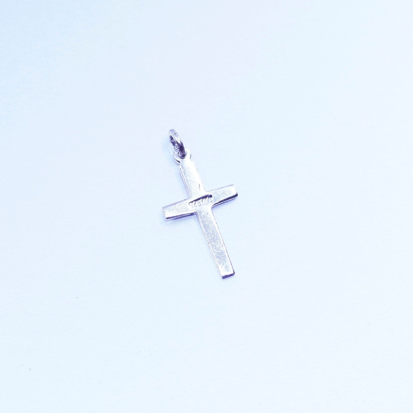 Vintage sterling 925 silver handmade cross pendant