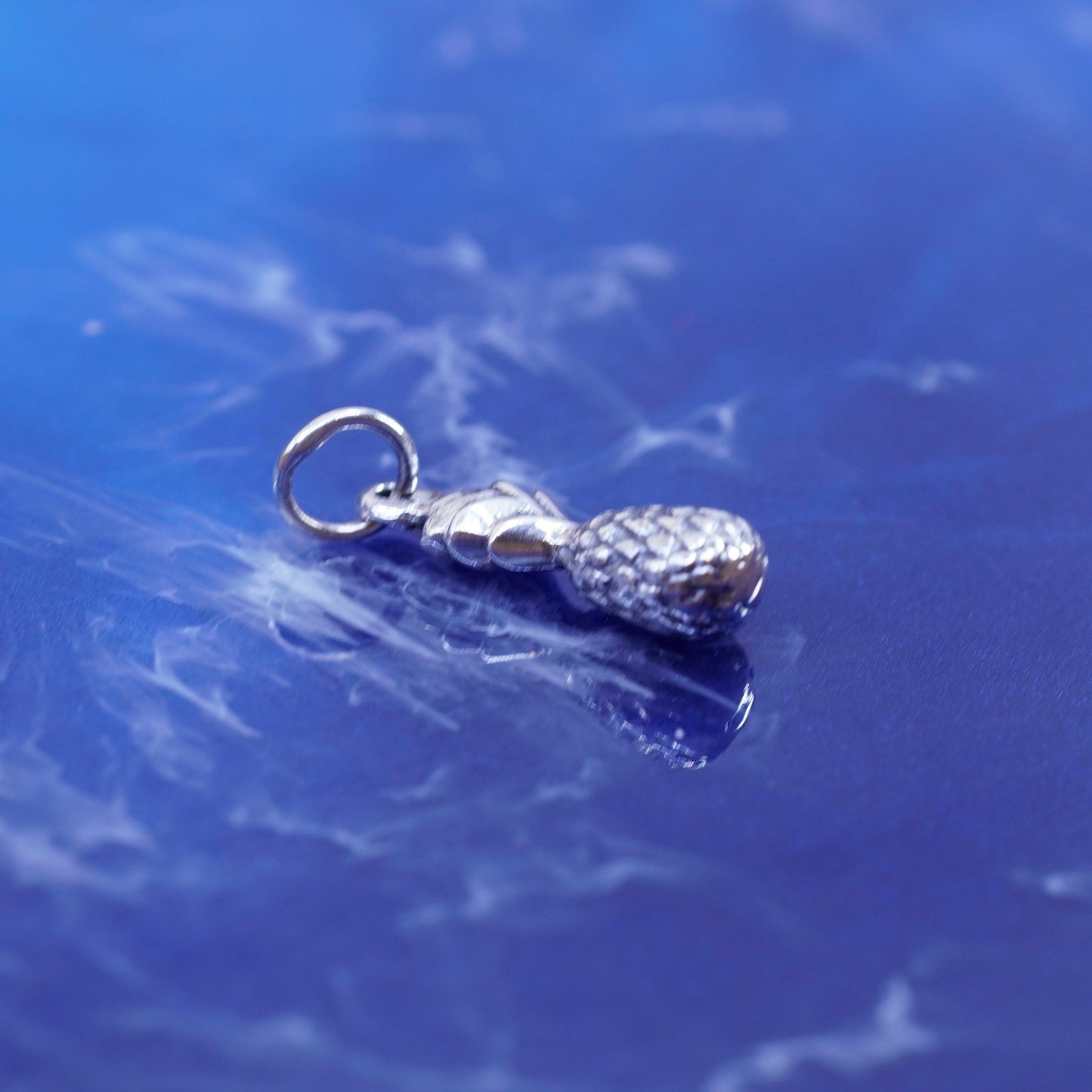 Vintage Sterling silver handmade pendant, 925 pineapple charm
