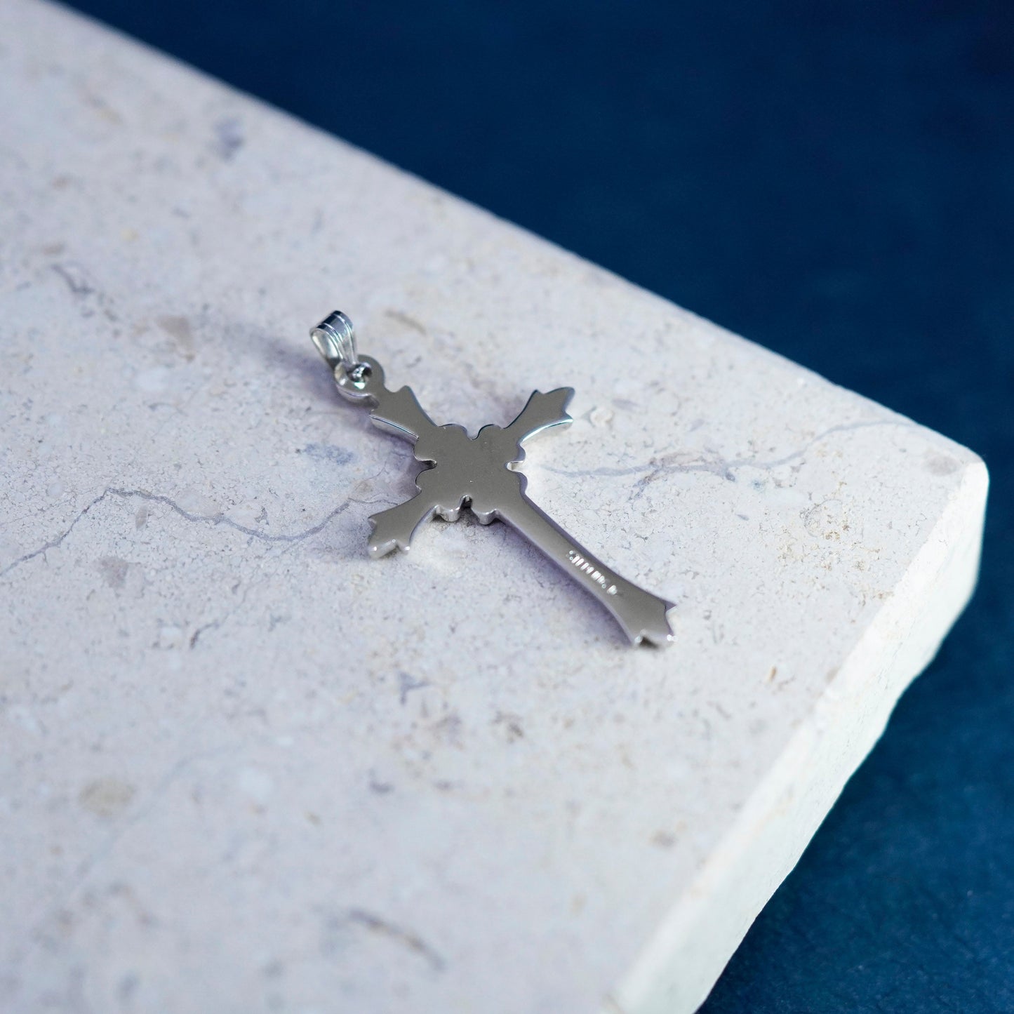 Vintage Sterling silver handmade pendant, 925 cross