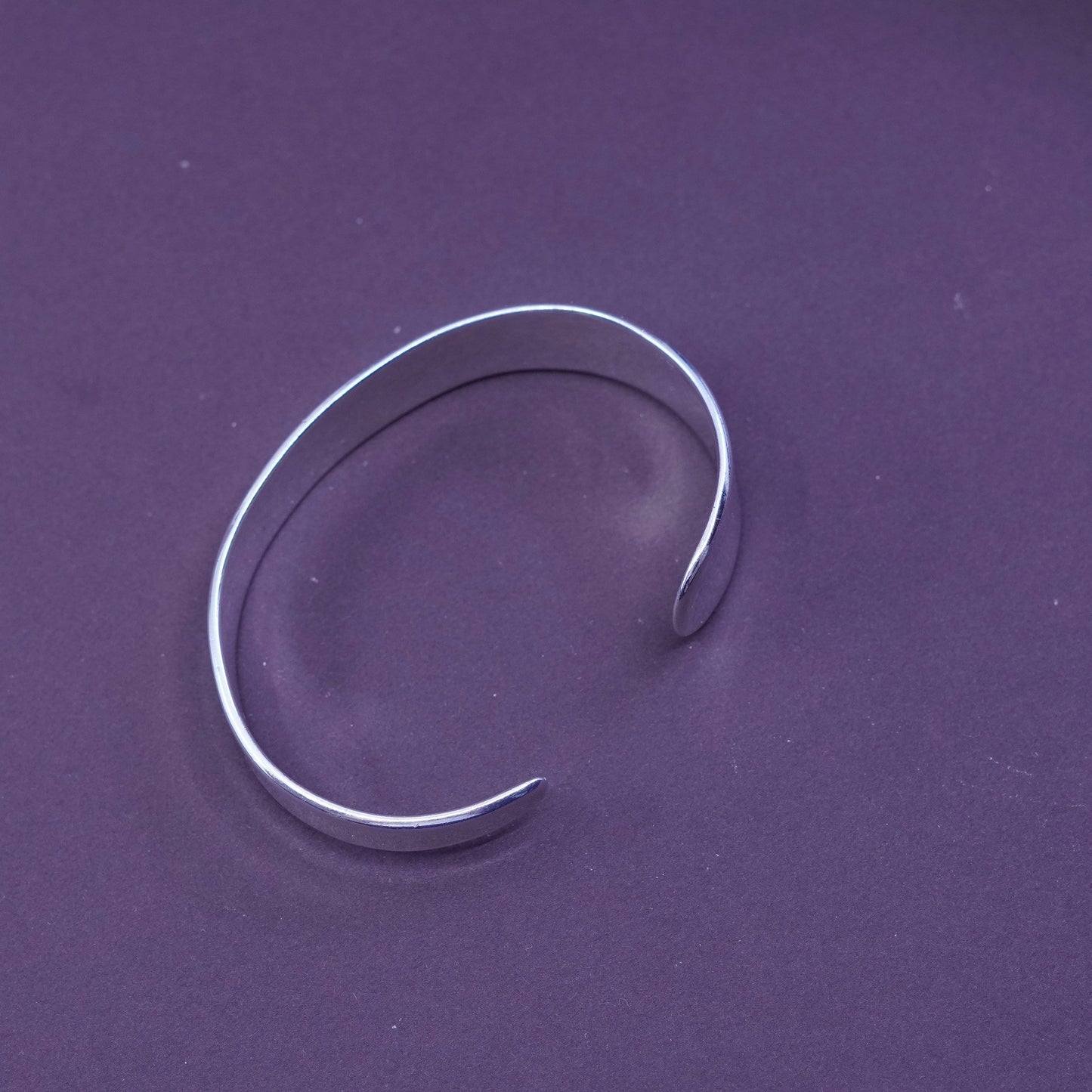7.25”, Vintage Mexico Sterling silver handmade bracelet, 925 cuff