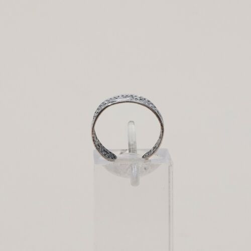 Size 4, Vtg Sterling Silver handmade open end Ring. 925 Moon N Star Band