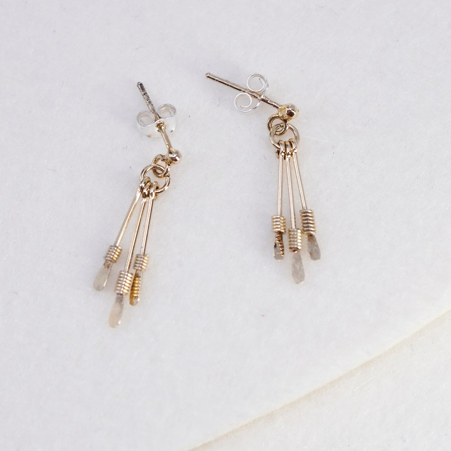 Vintage vermeil gold filled Sterling 925 silver earrings