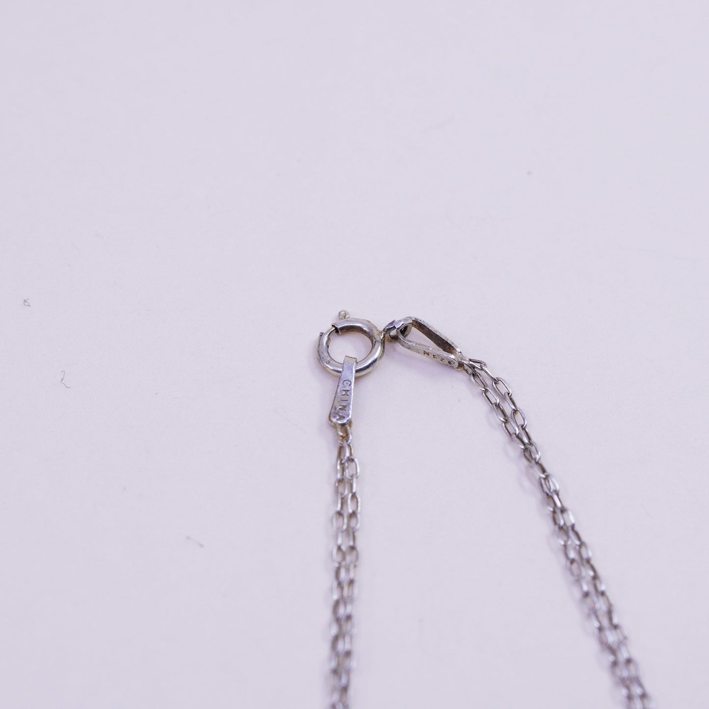 7”, Vintage sterling silver handmade bracelet, Italy 925 chain with cross