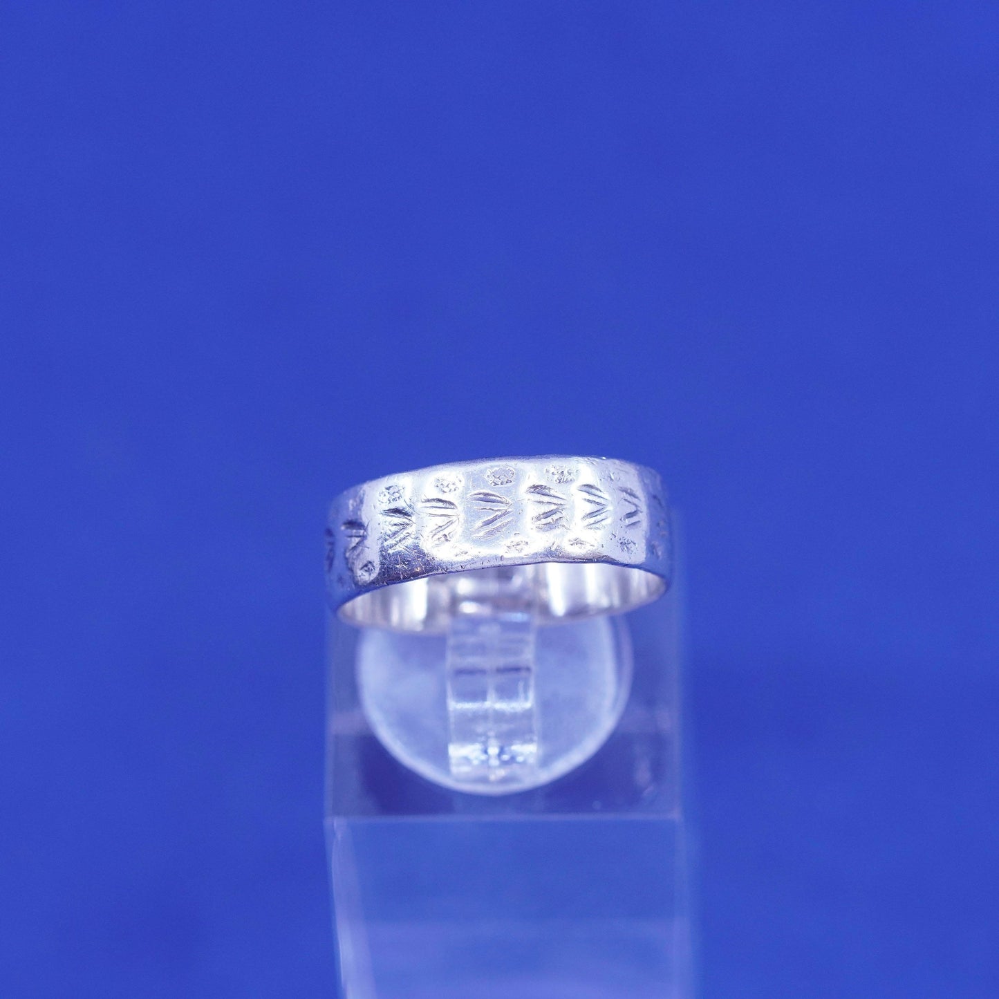 Size 6, Native American Sterling silver handmade ring, southwestern 925 band