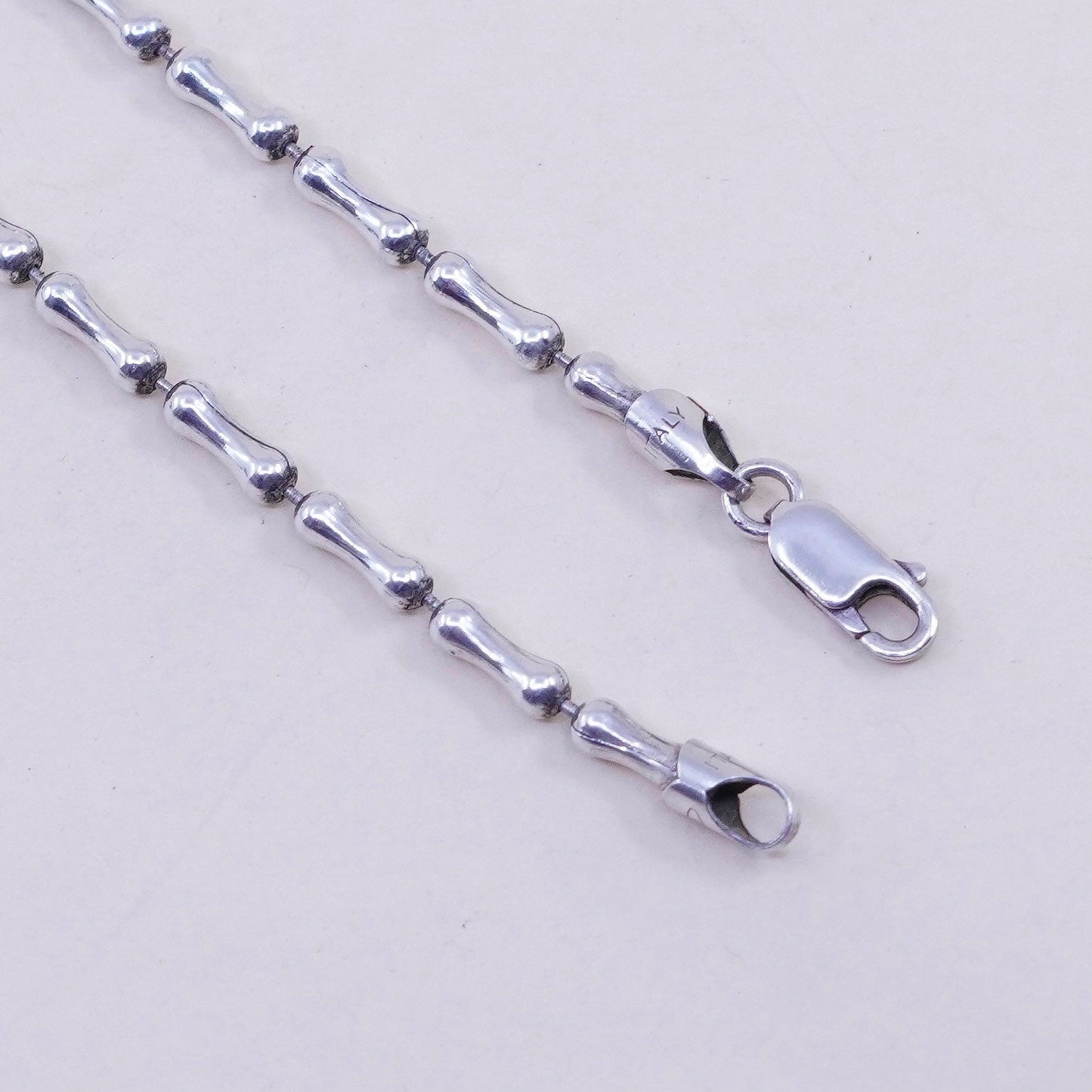 18”, 3mm, Vintage sterling silver bone chain, 925 necklace