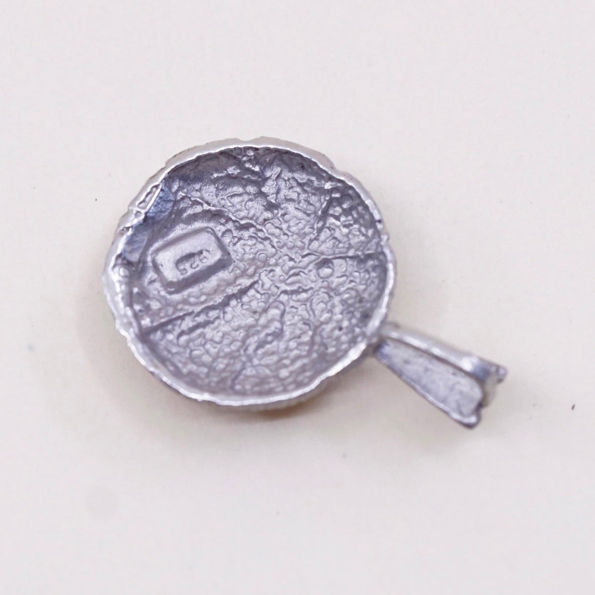 Vintage Sterling silver handmade pendant, 925 basketball monogram initial “KU”