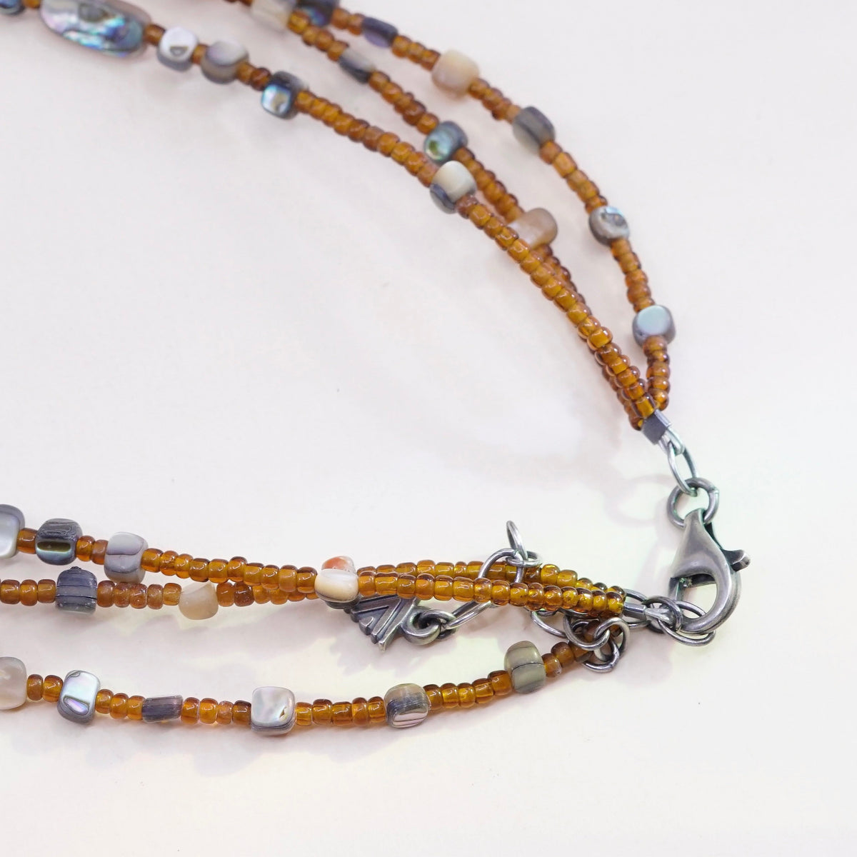 16”+2”, Silpada Sponge Coral Shell Bead Fiesta Sterling Silver Necklace N1563