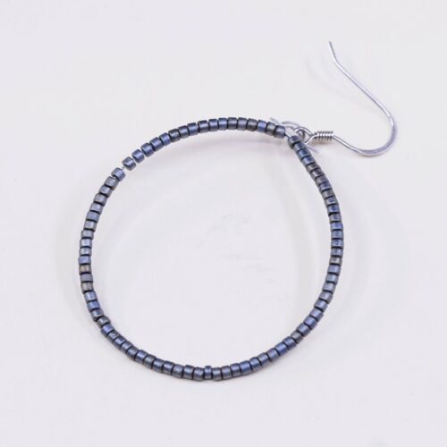 vtg Sterling silver handmade earrings, 925 Hooks W/ beads, Stamped 925
