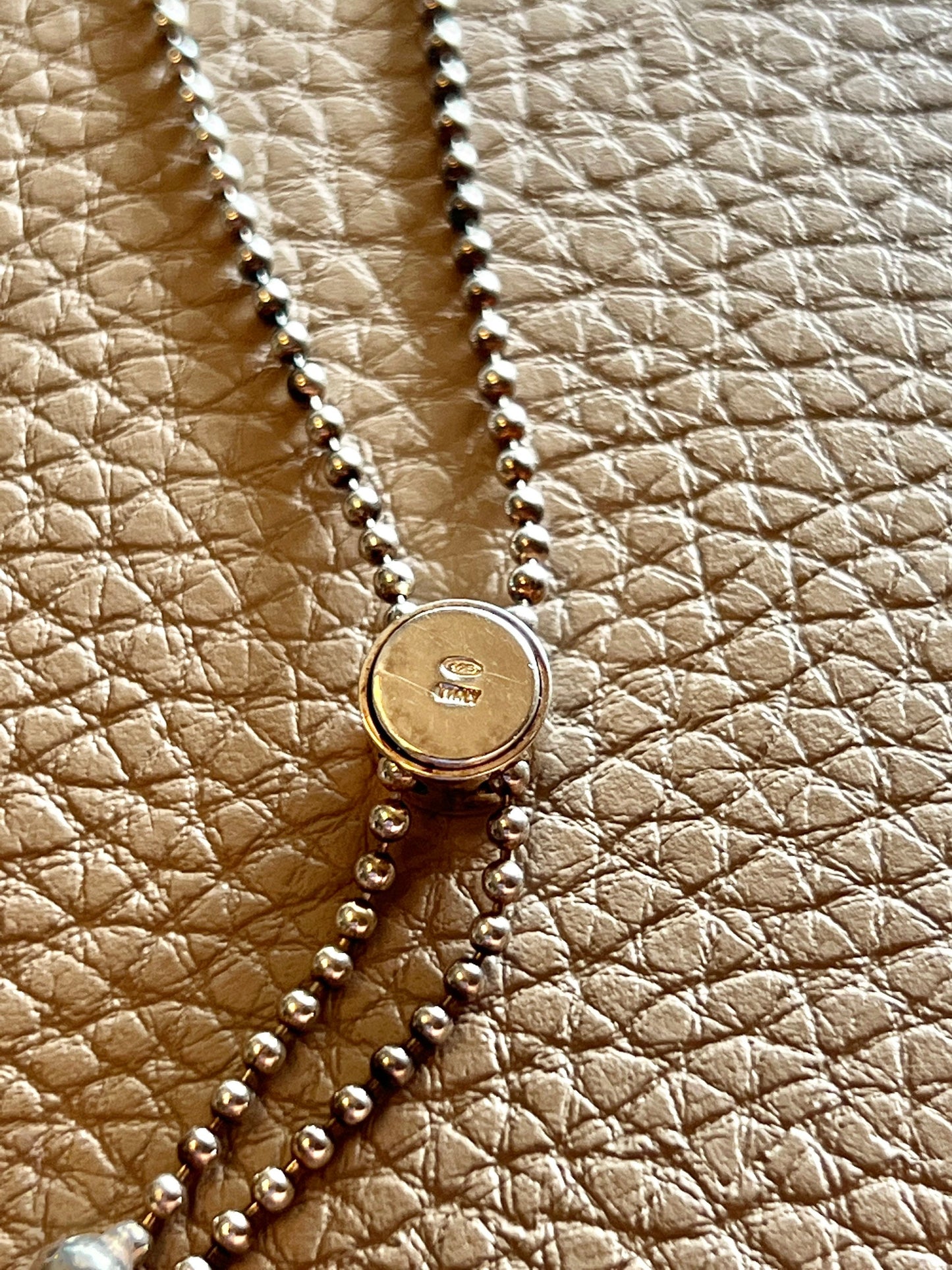 Size adjustable, Vintage 925 sterling silver bracelet, wide bead chain