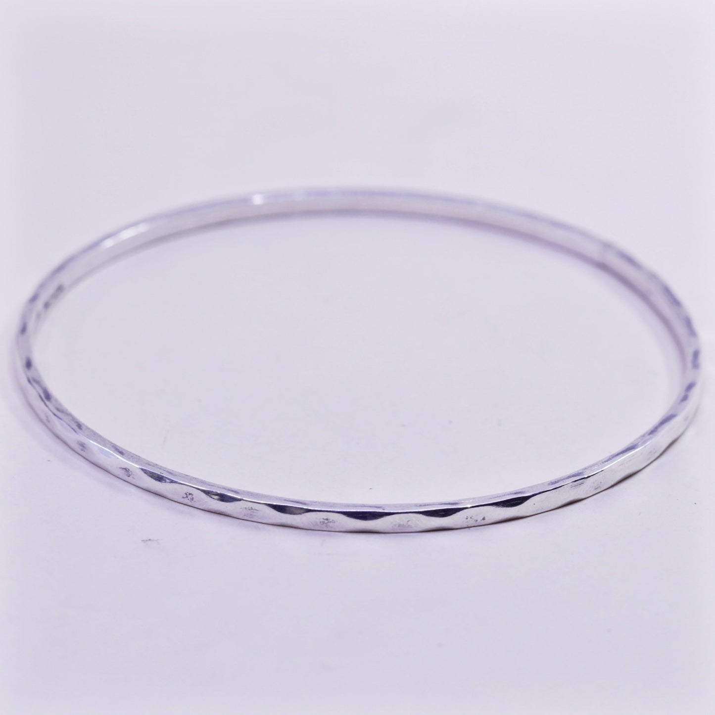 8”, vintage sterling 925 silver handmade stackable bracelet, bangle