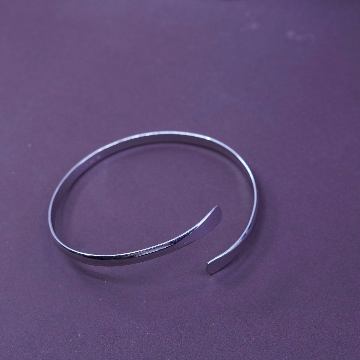 8.25”, Vintage beau modern Sterling silver handmade bracelet, 925 wrap bangle