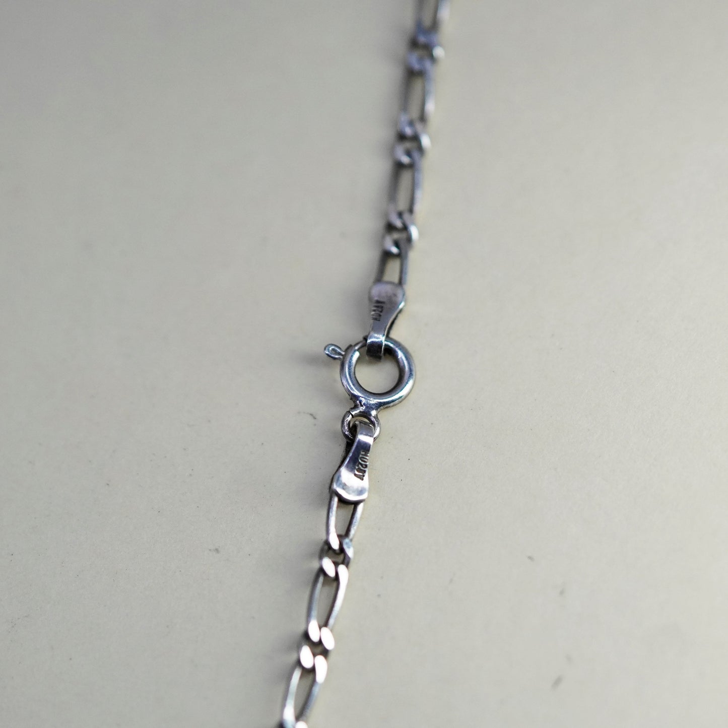 26”, 3mm, Vintage sterling silver figaro chain, bold 925 men’s necklace
