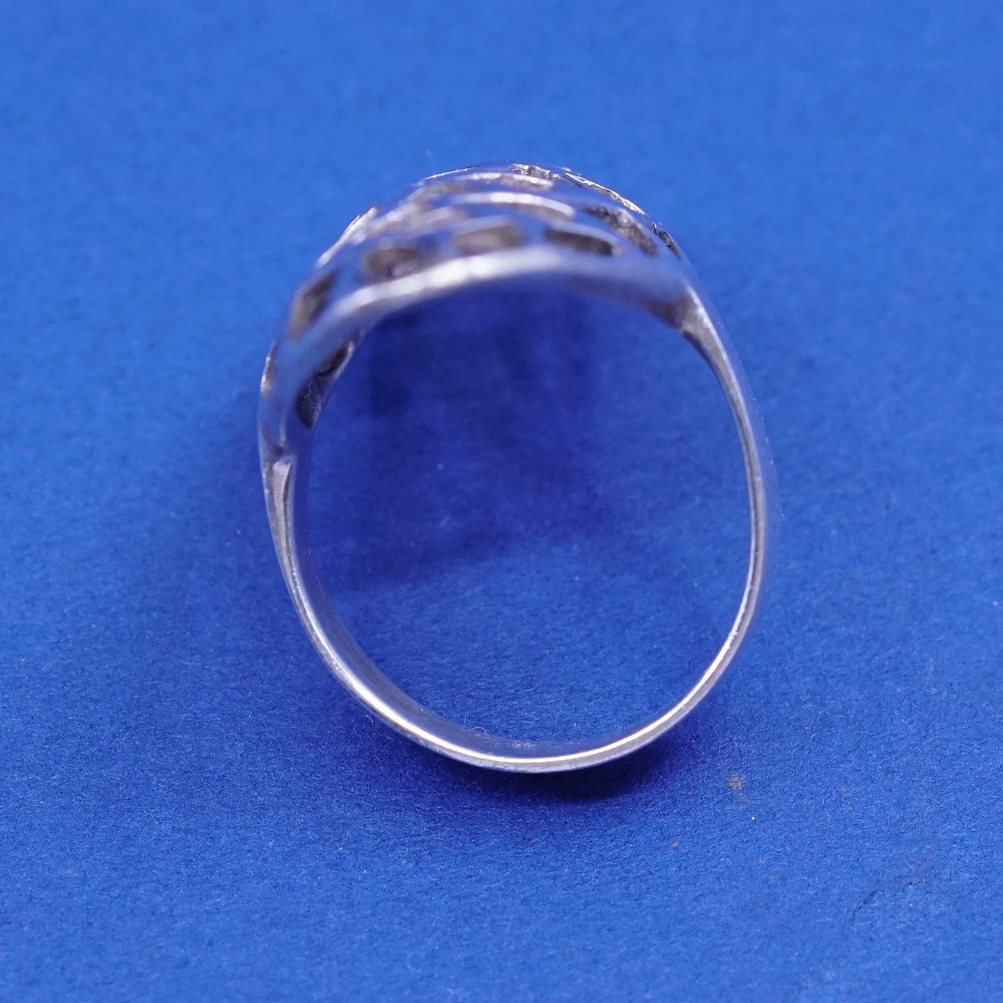 Size 7, vintage Sterling silver handmade ring, 925 filigree band