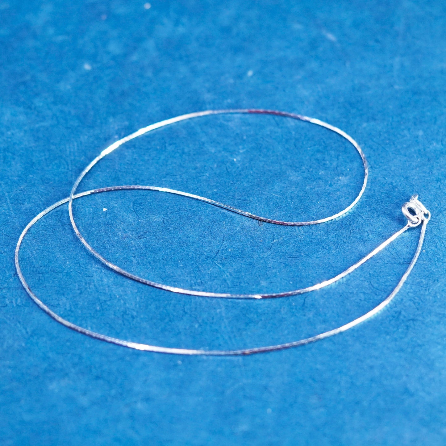 18”, 1mm, vintage Sterling silver handmade necklace, 925 snake chain