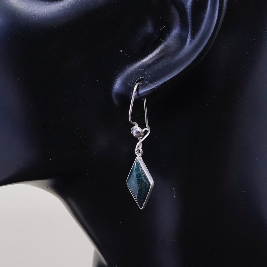 VTG Sterling silver handmade earrings, Mexico 925 w/ turquoise