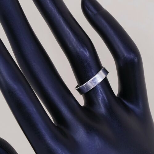 Size 5.5, Vtg Sterling Silver Handmade Wedding Ring, Solis 925 Silver Band