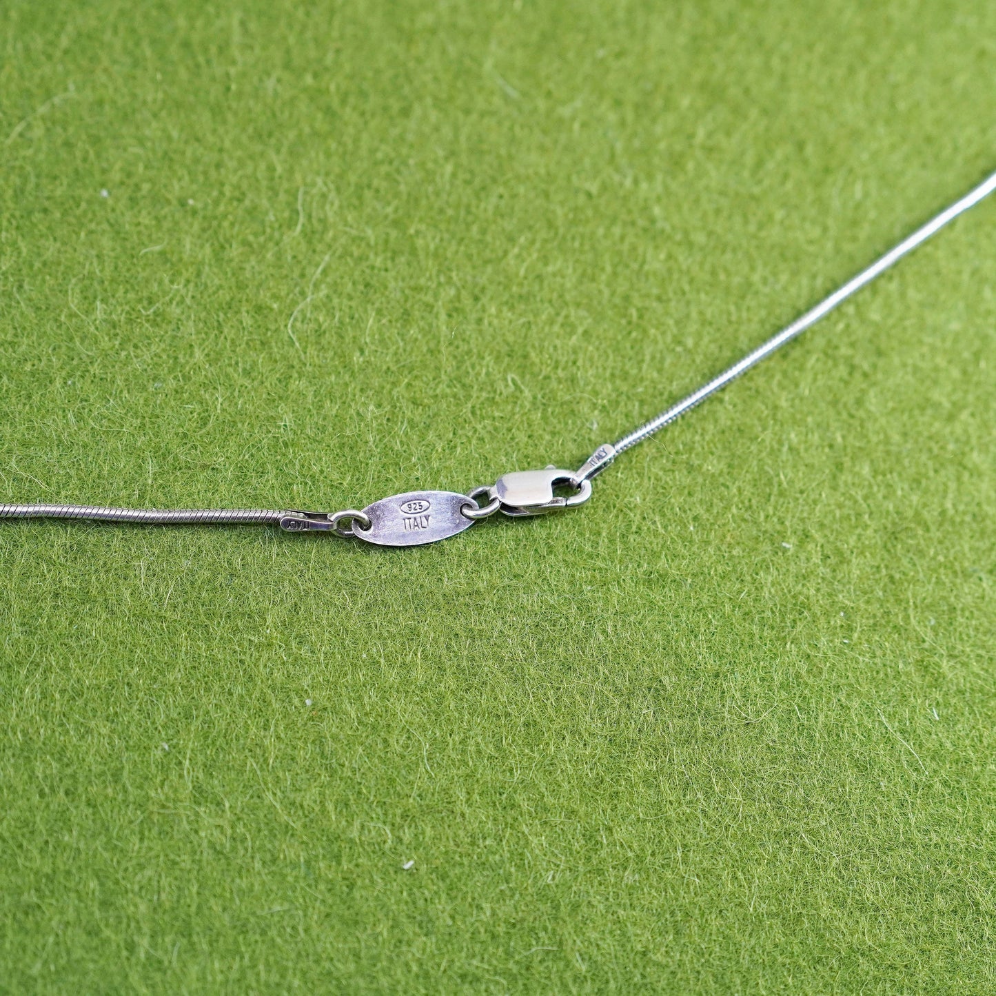 24”, 1mm, Vintage Paolo Rambo sterling silver snake chain, Italy 925 necklace