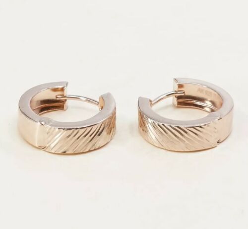0.75”, Vintage Rose gold over Sterling Silver hoops. Turkey 925 Earrings