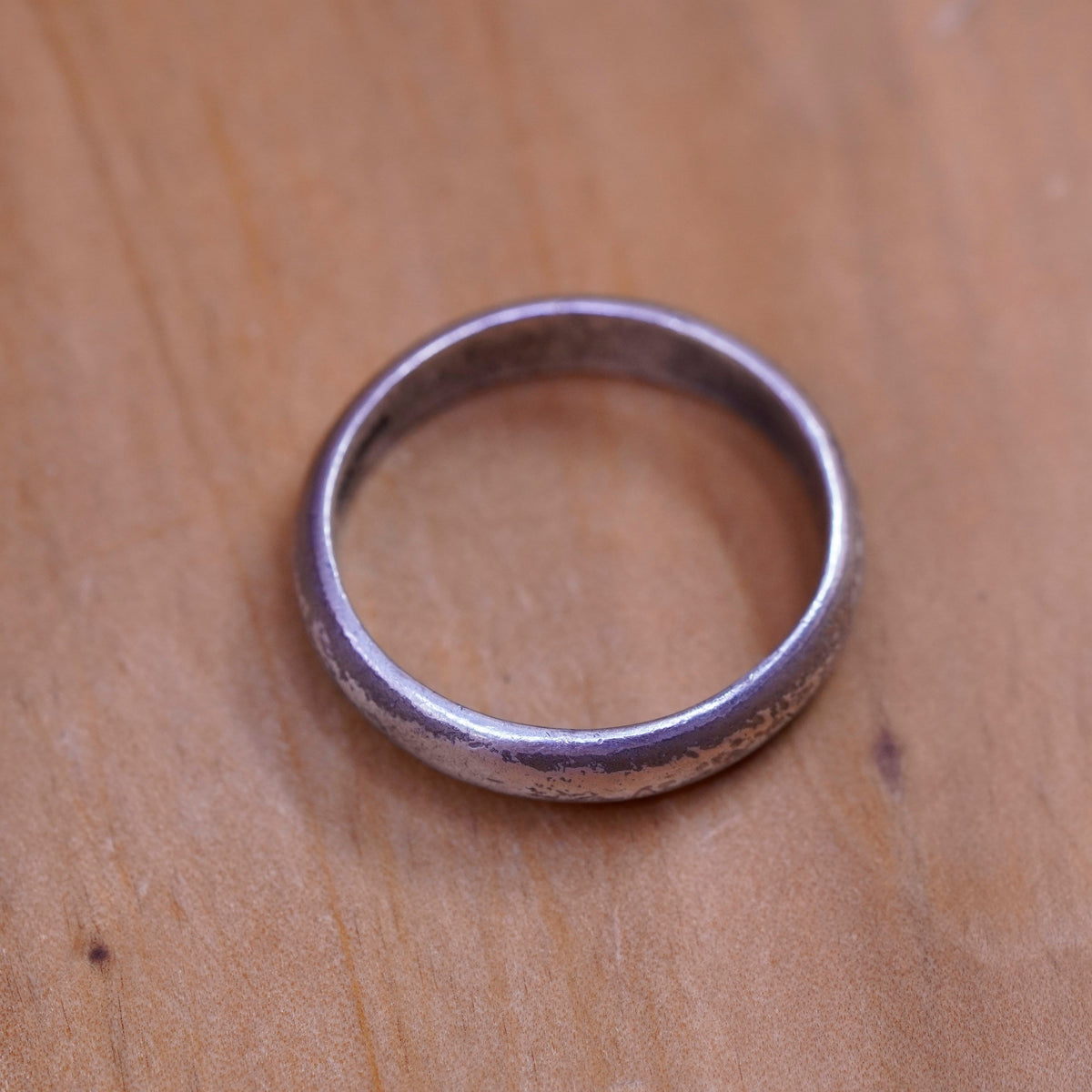 Size 9, vintage sterling silver handmade ring, 925 wedding band