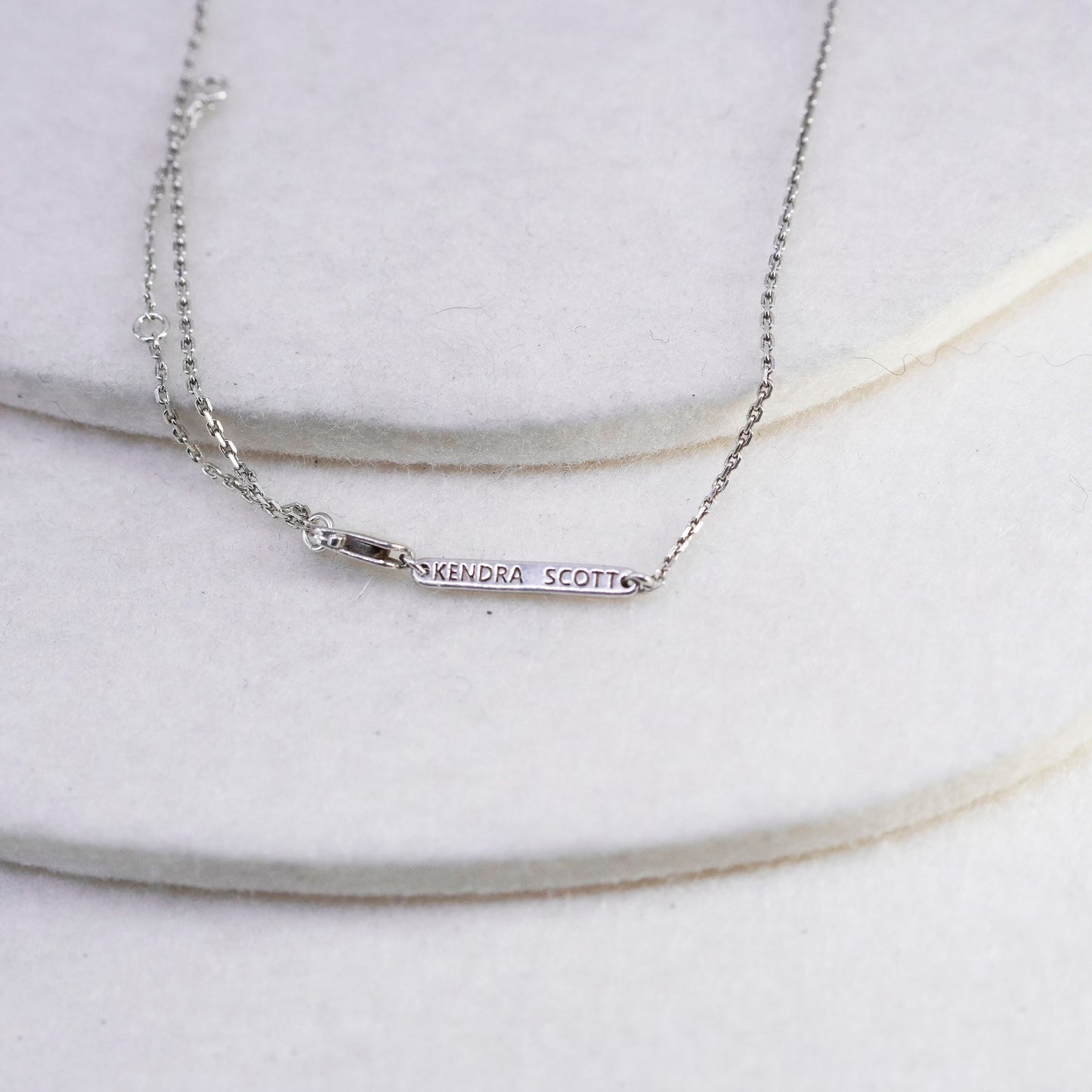 18+2” 1mm, vintage kendra scott Sterling 925 silver circle chain necklace