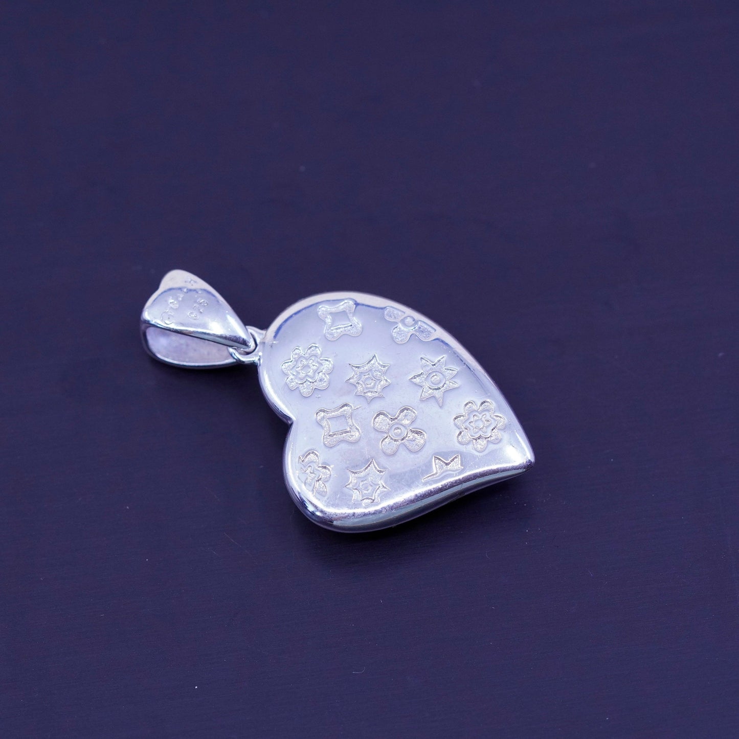 italy Alan K sterling 925 silver pendant multiciori heart pendant, murano glass