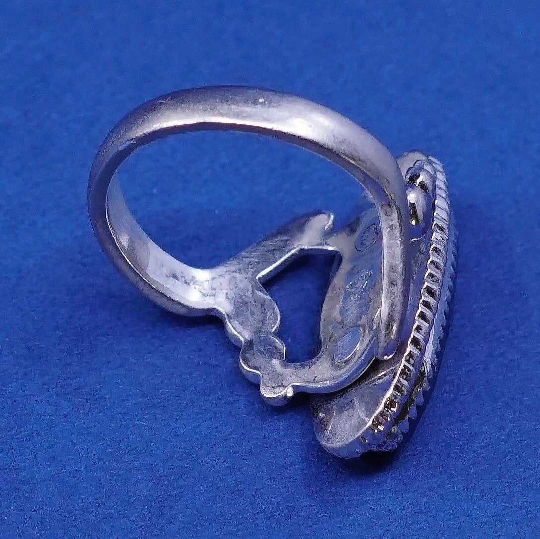 sz 5.5, Wheeler Jewelry Co Sterling 925 silver w/ hematite ring Native American